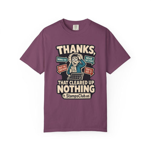 Aisle Twelve Somewhere Tee Berry front mockup