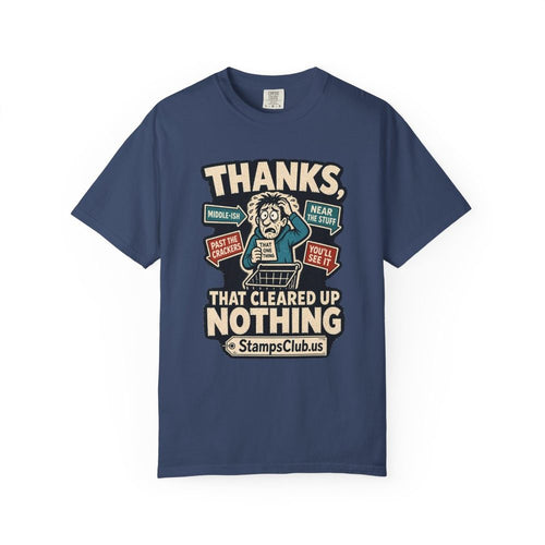 Aisle Twelve Somewhere Tee China Blue front mockup