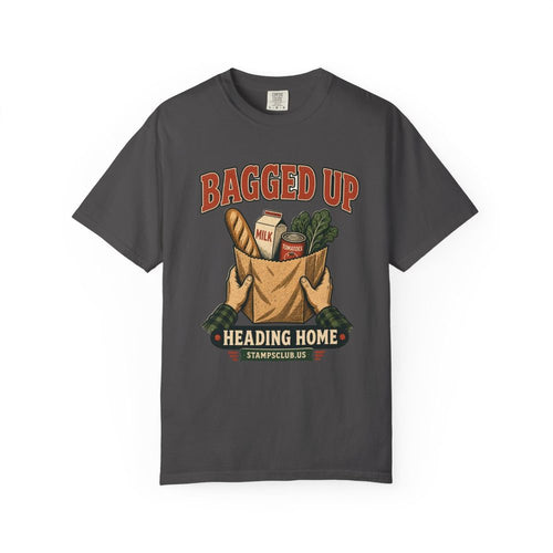 Bag Counter Blessing Tee Graphite front mockup
