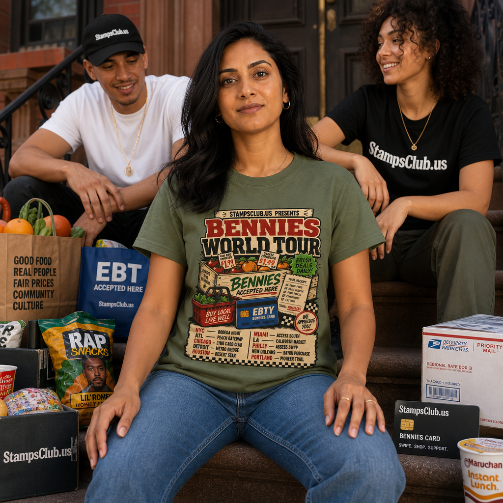 Bennies World Tour FarmersMarket Tee primary mockup