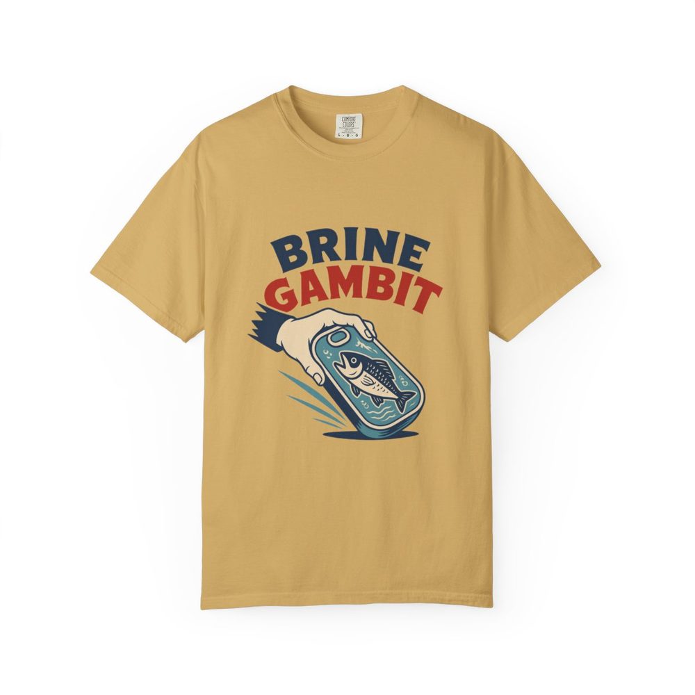 Brine Gambit Tee Mustard front mockup