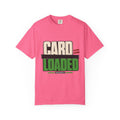 CARD LOADED Big Block Text Minimalist Tee Crunchberry front mockup