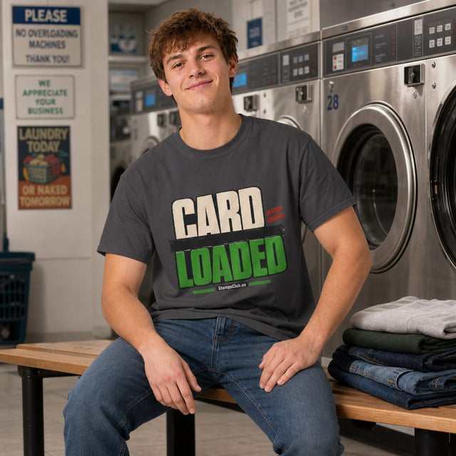 CARD LOADED Big Block Text Minimalist Tee primary mockup