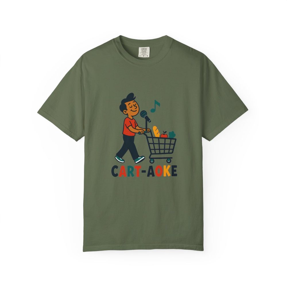 Cart-Aoke Tee Sage front mockup