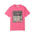 Certified Fresh Drop Minimalist Tee Crunchberry front mockup