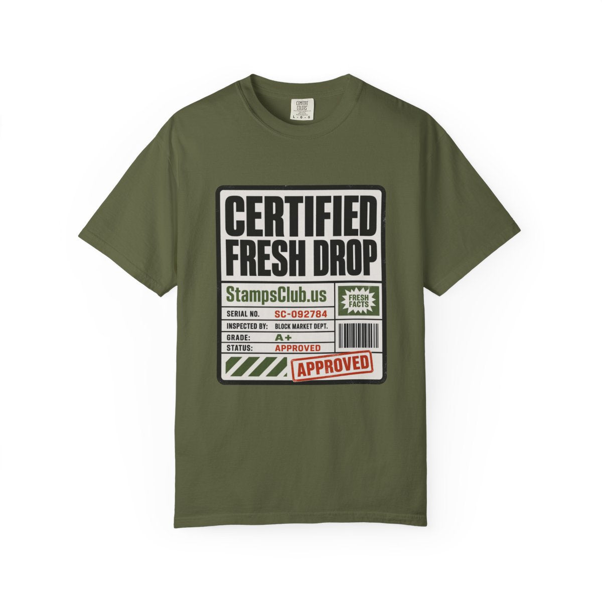 Certified Fresh Drop Minimalist Tee Hemp front mockup