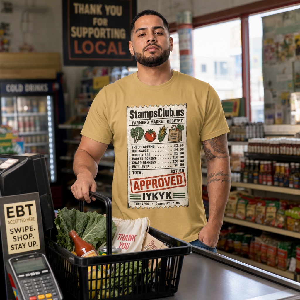 Club Receipt Tee FarmersMarket Tee primary mockup