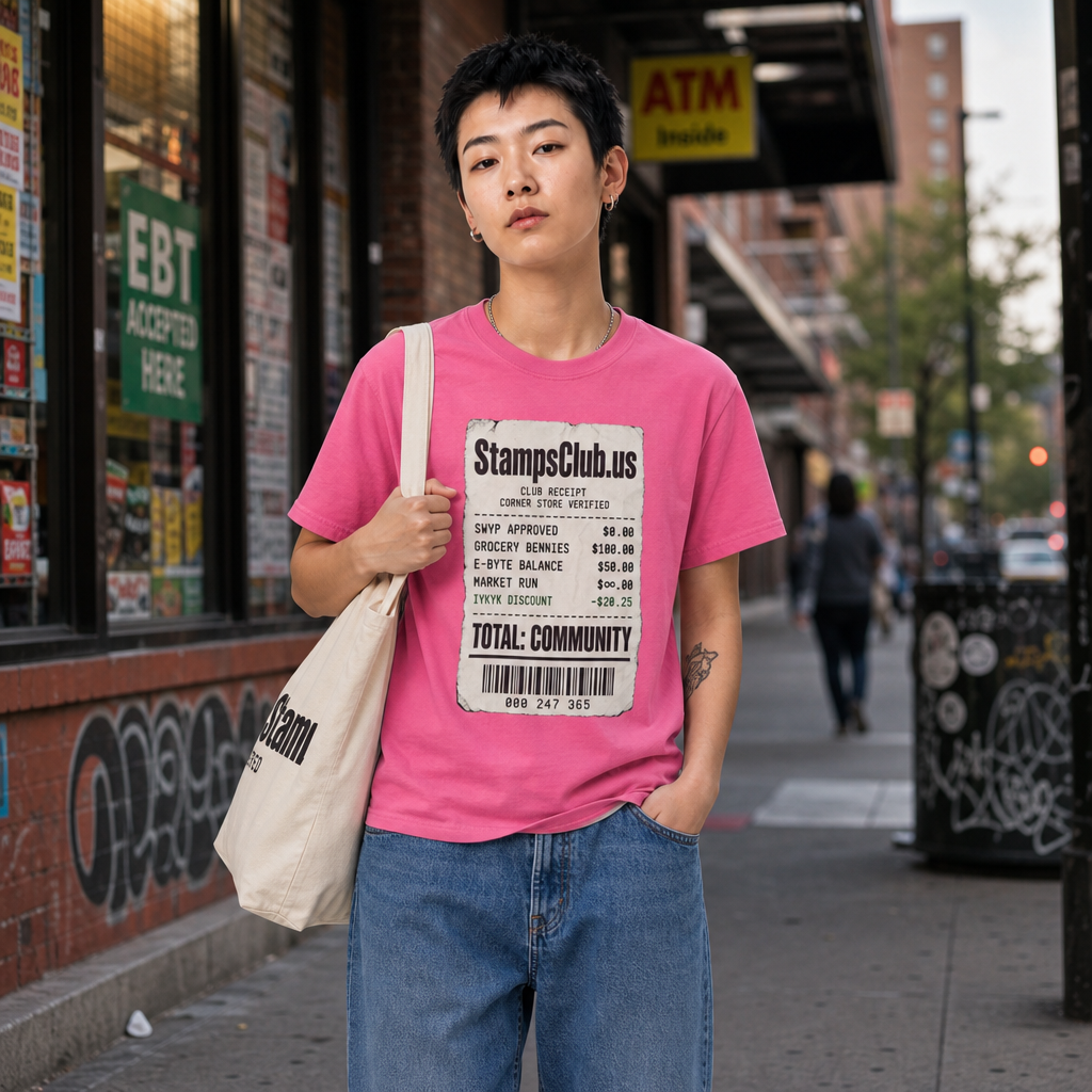 Club Receipt Tee Minimalist Tee primary mockup