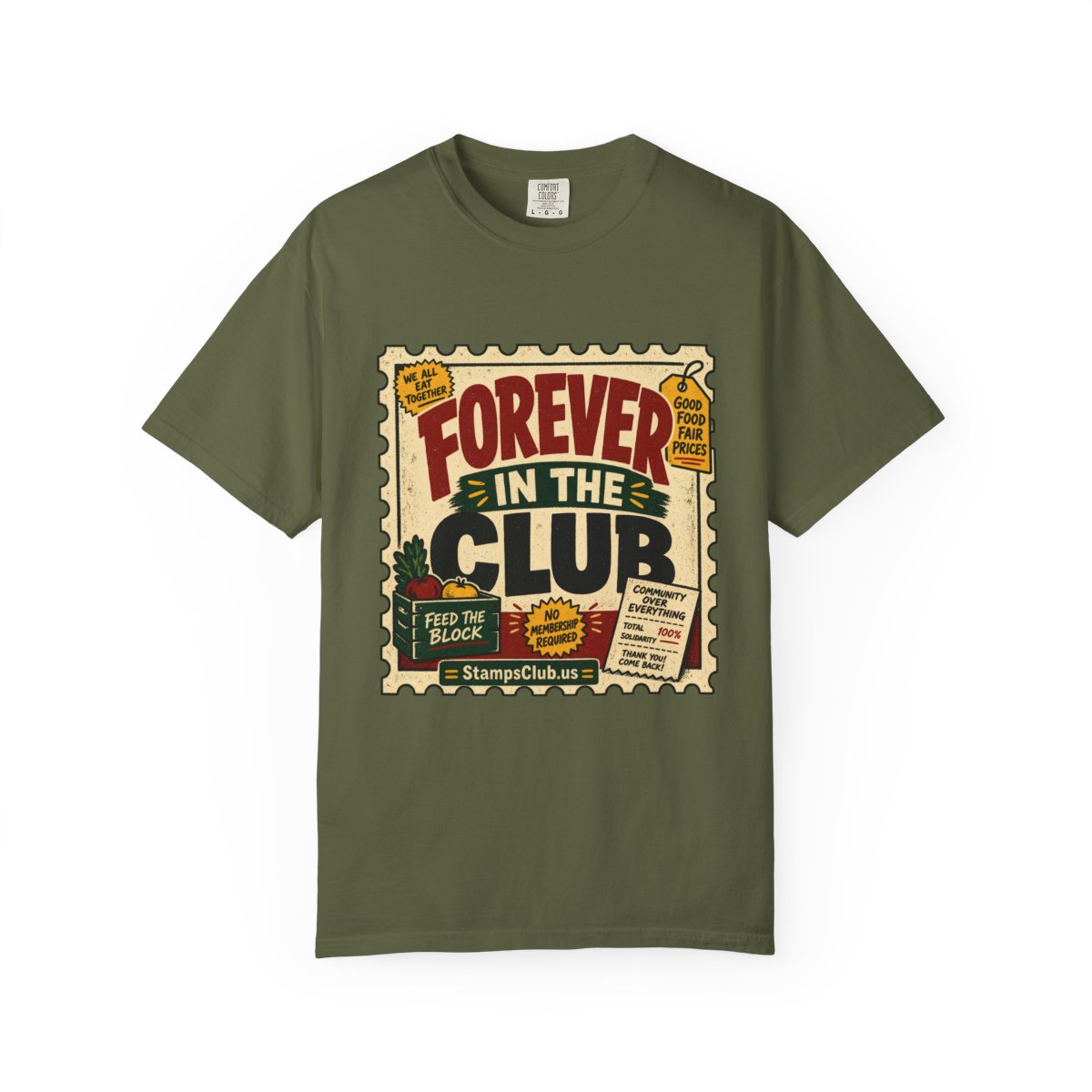 Forever Club FarmersMarket Tee Hemp front mockup
