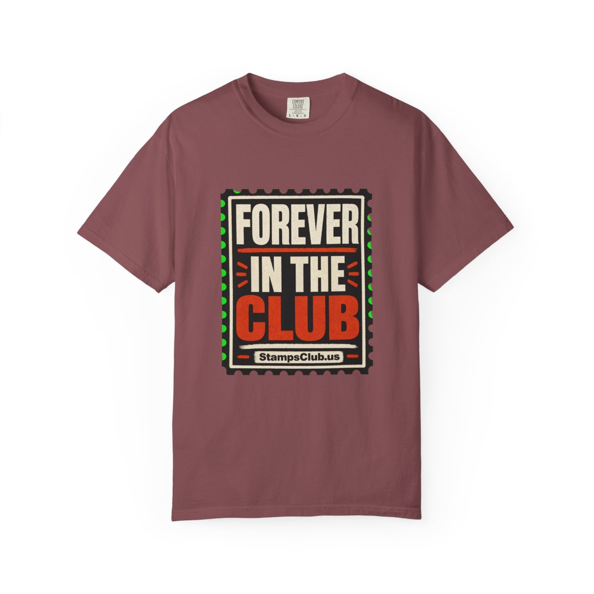 Forever Club Minimalist Tee Brick front mockup