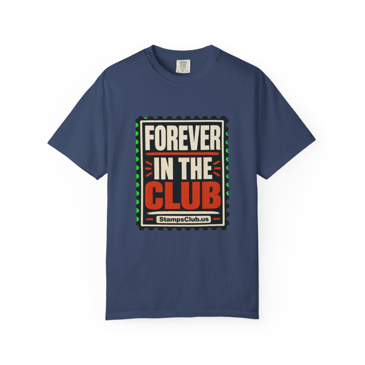 Forever Club Minimalist Tee China Blue front mockup
