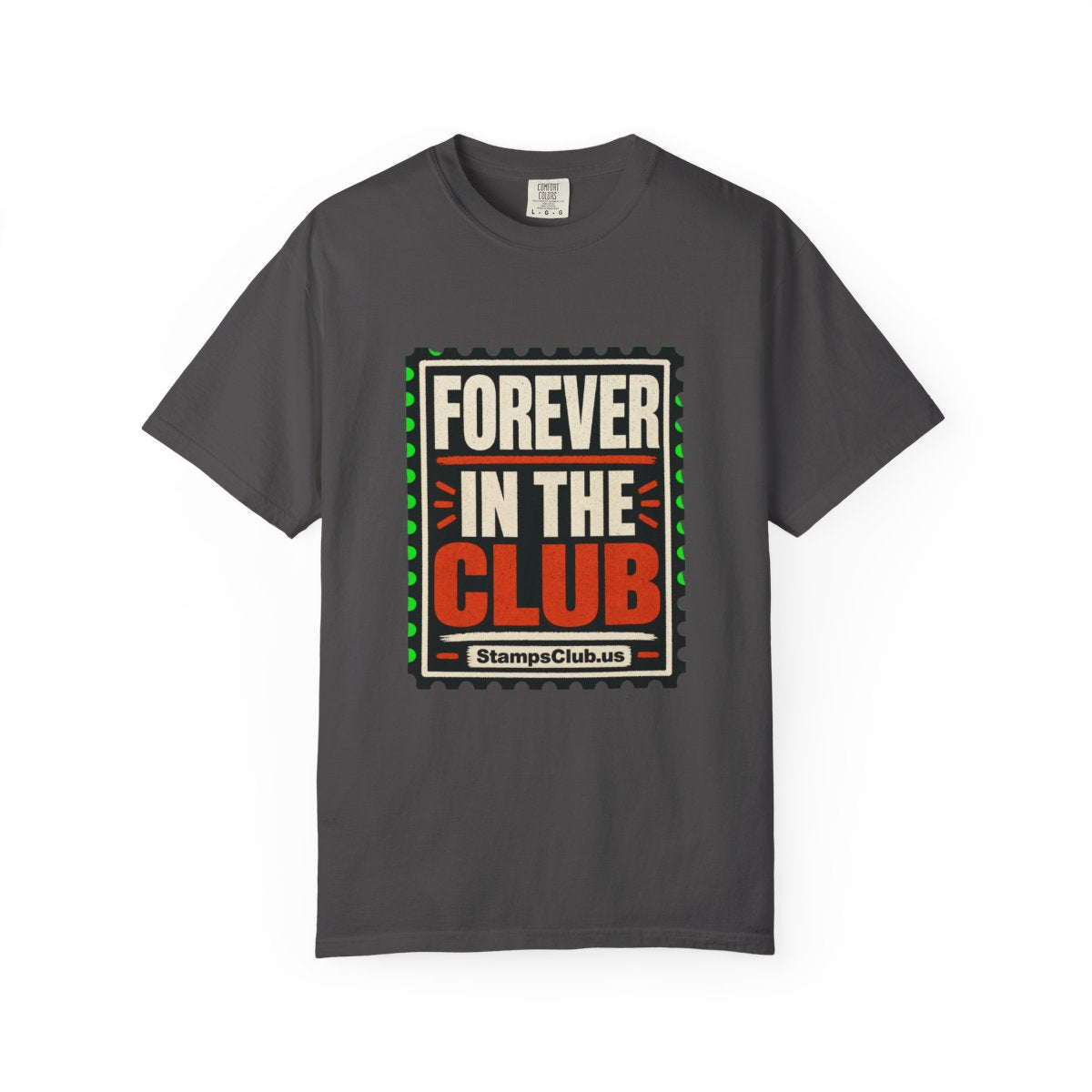 Forever Club Minimalist Tee Graphite front mockup