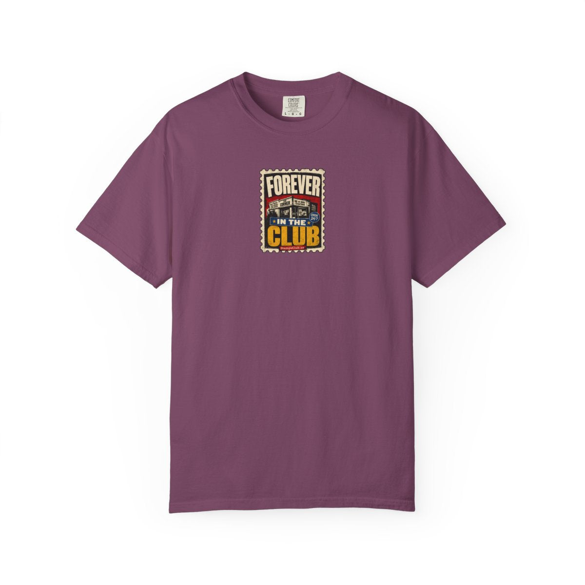 Forever Club Streetwear Tee Berry front mockup