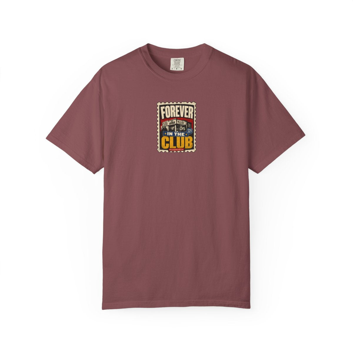 Forever Club Streetwear Tee Brick front mockup
