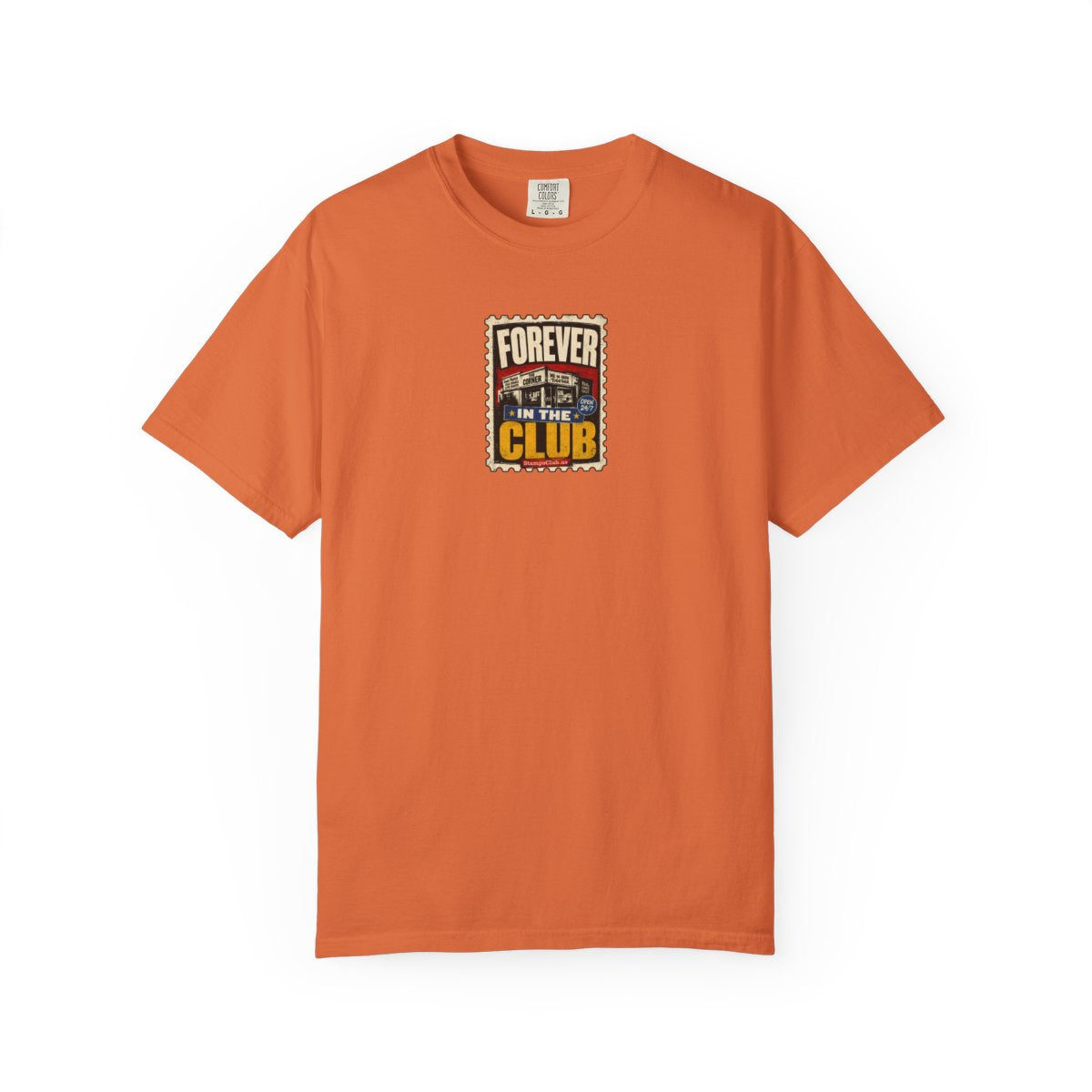 Forever Club Streetwear Tee Burnt Orange front mockup