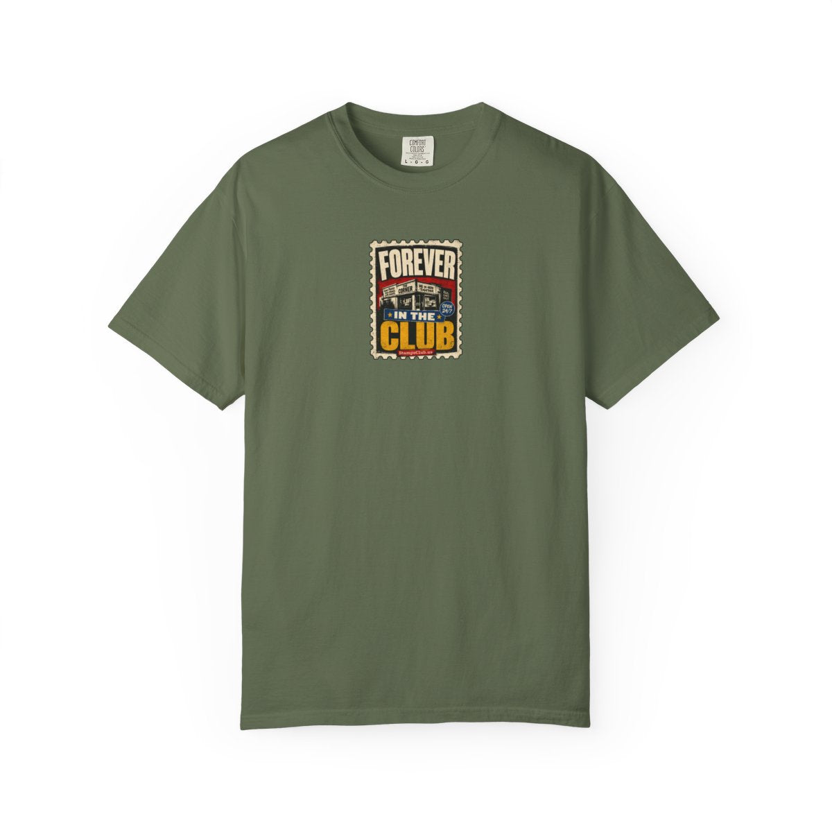 Forever Club Streetwear Tee Sage front mockup