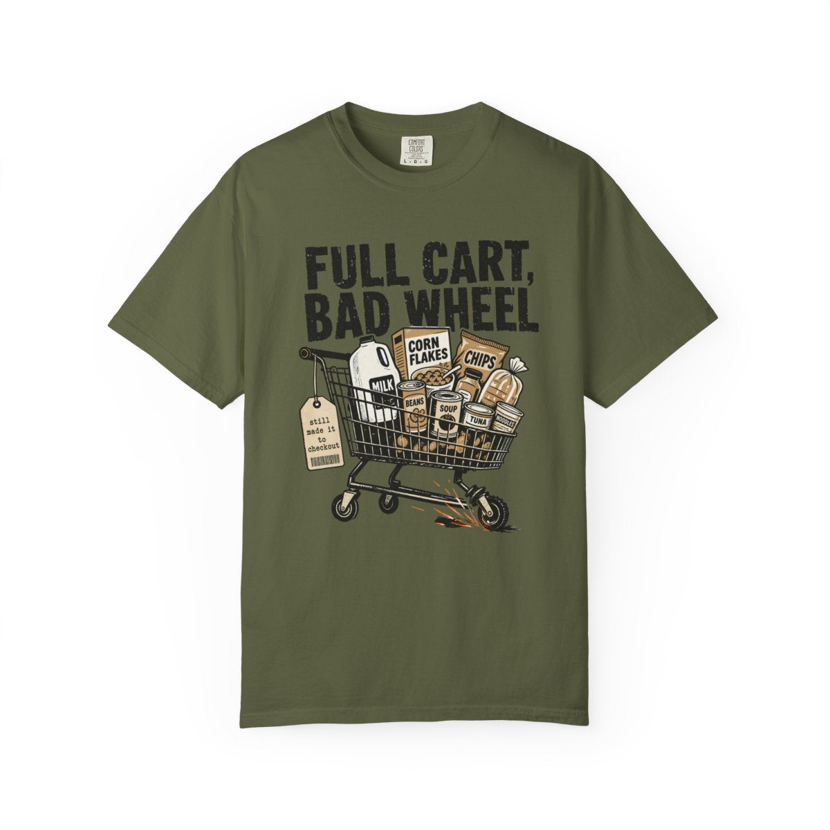 FULL CART BAD WHEEL Minimalist Tee Hemp front mockup