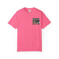 No Ordinary Stamp Minimalist Tee Crunchberry front mockup