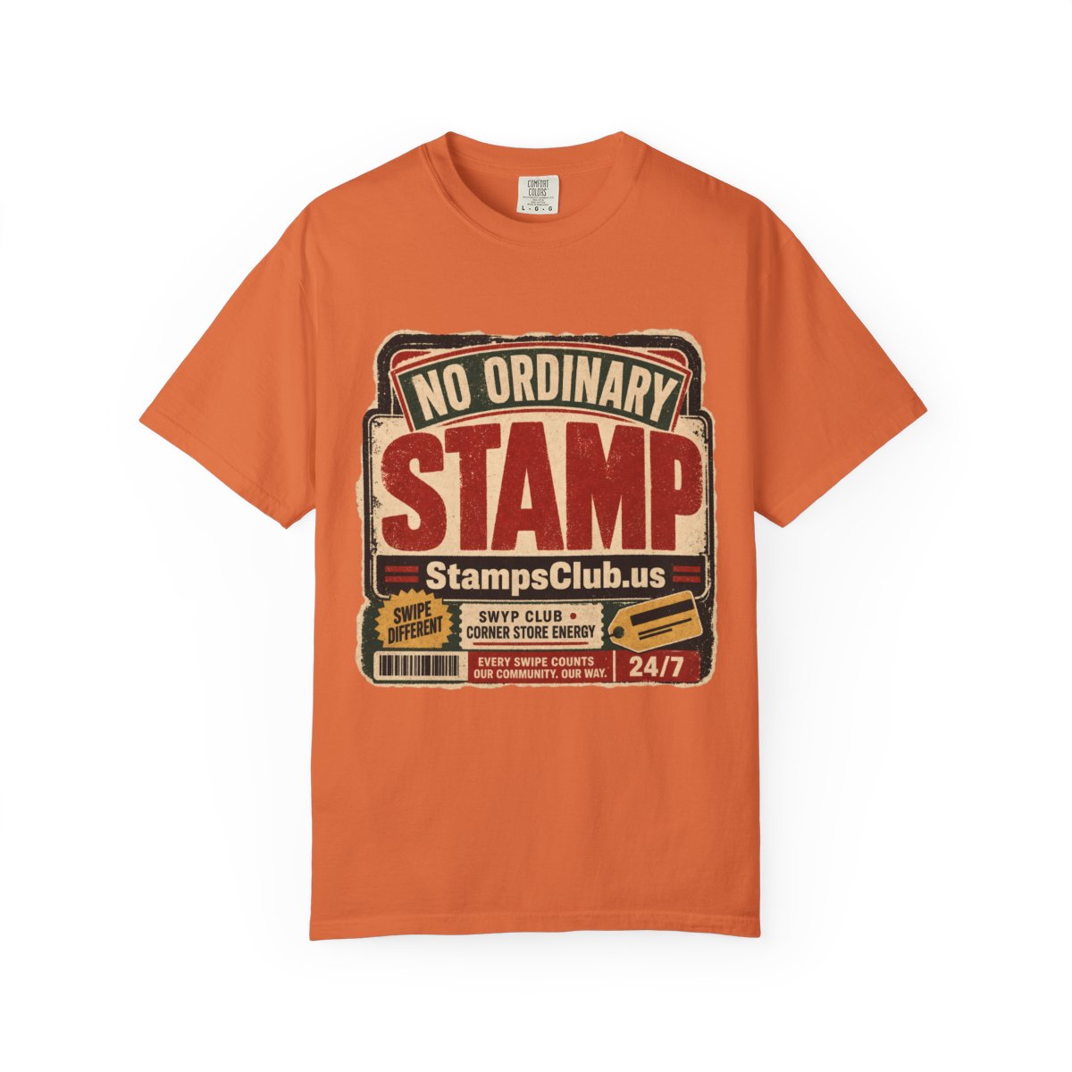 No Ordinary Stamp Vintage Tee Burnt Orange front mockup