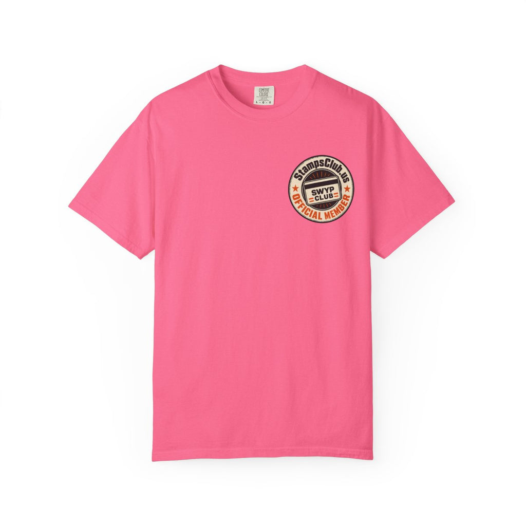 Official Member Stamp Minimalist Tee Crunchberry front mockup