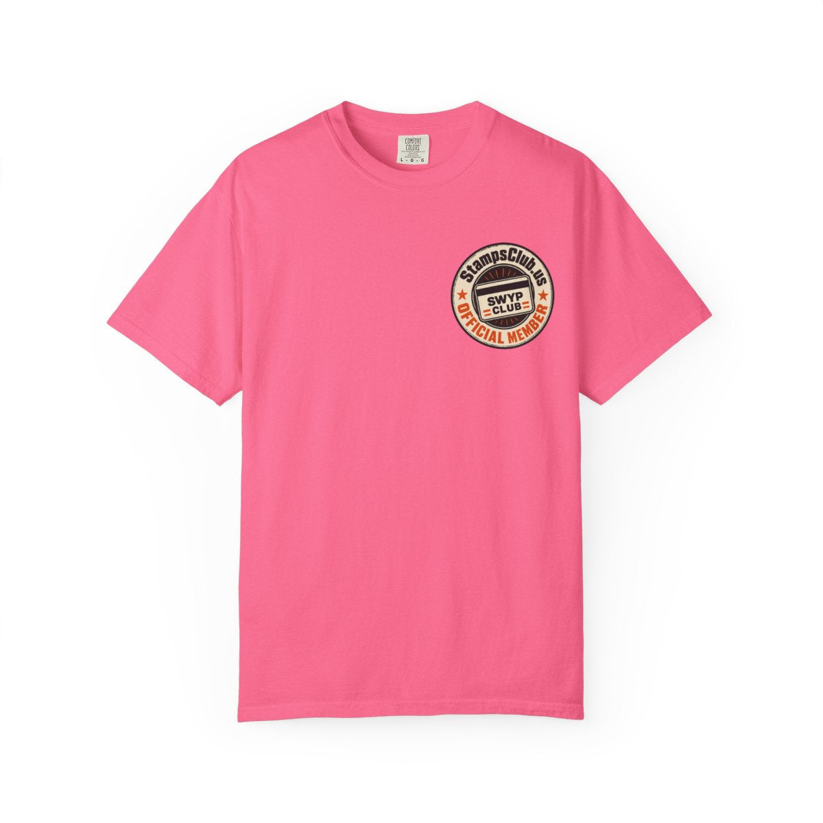 Official Member Stamp Minimalist Tee Crunchberry front mockup