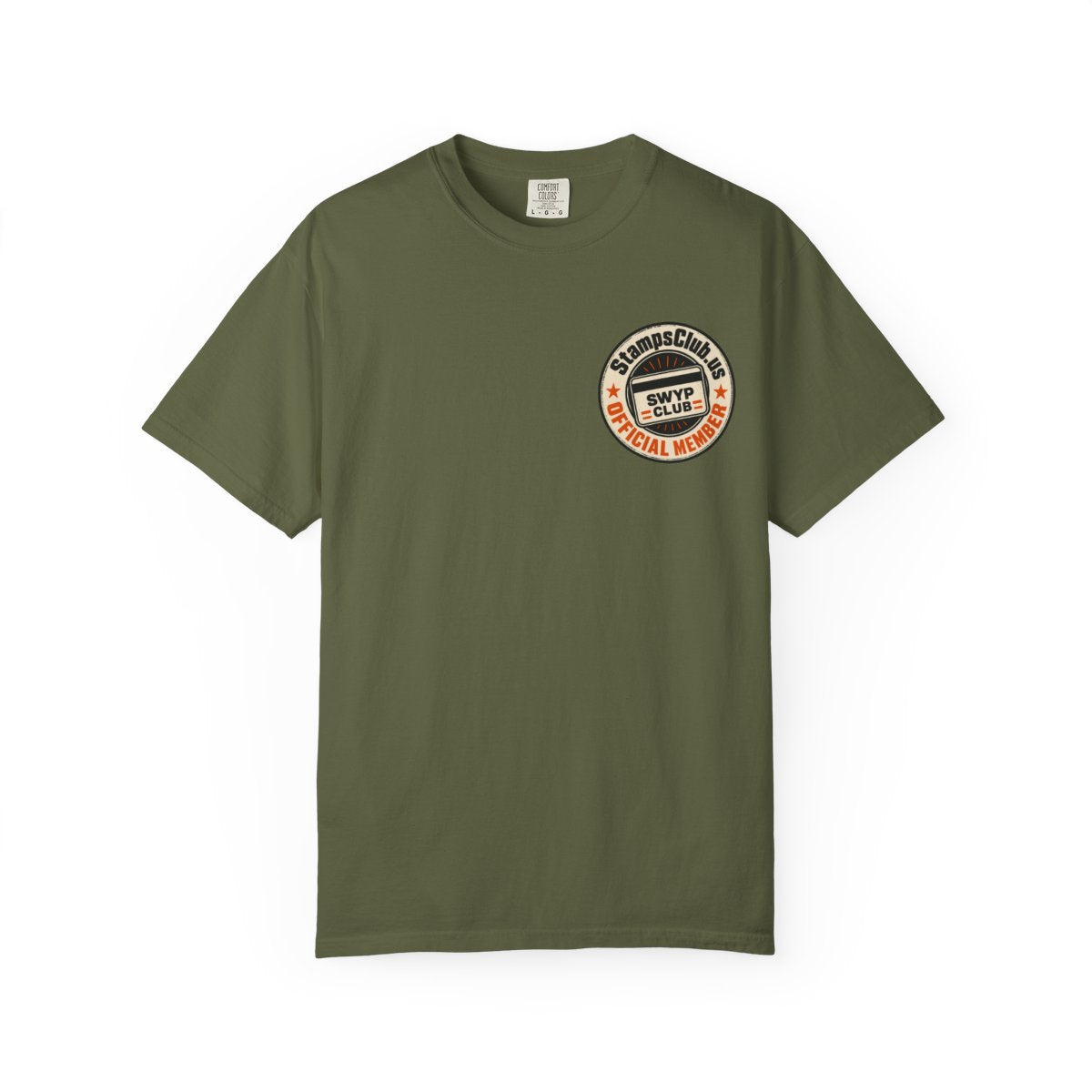 Official Member Stamp Minimalist Tee Hemp front mockup