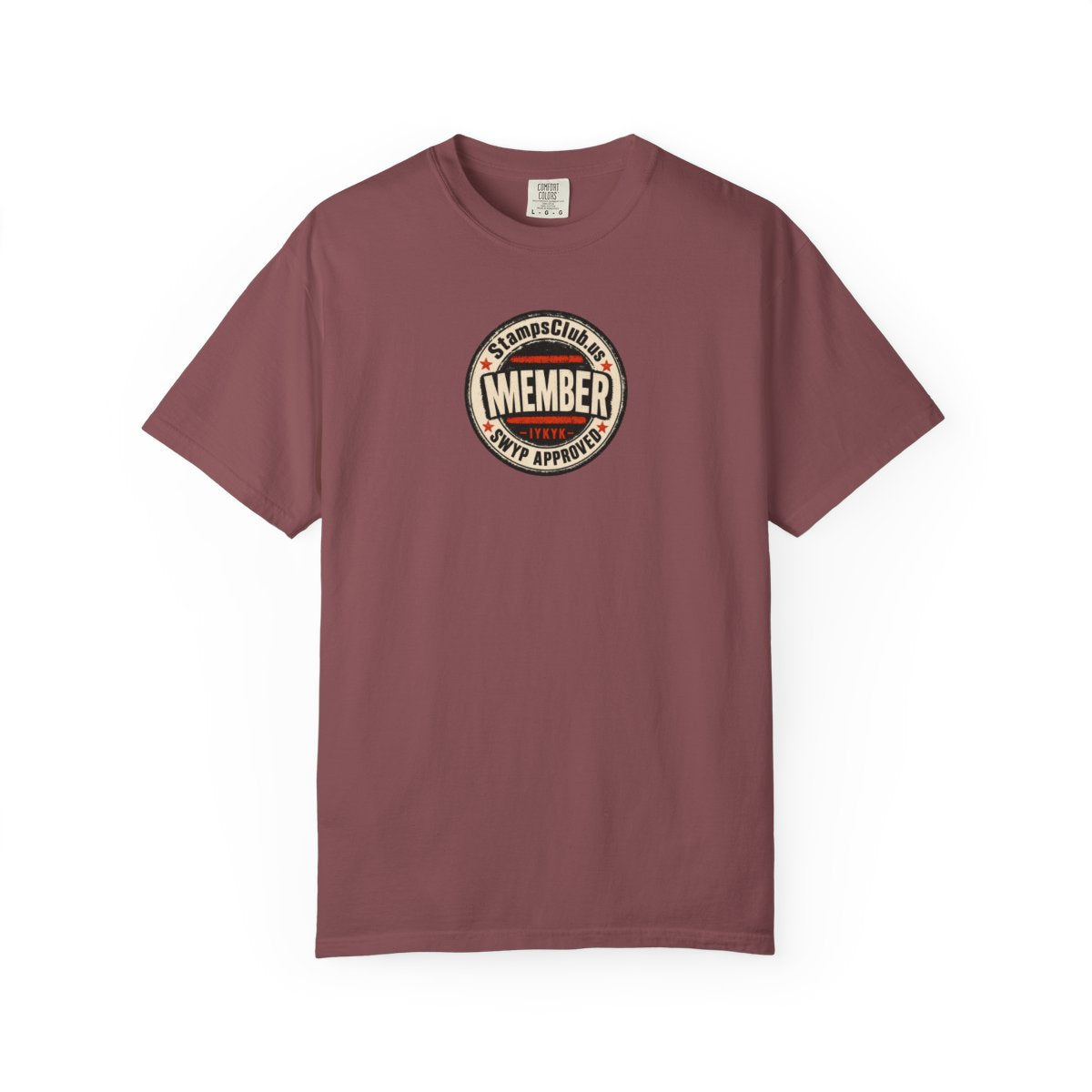 Official Member Stamp Streetwear Tee Brick front mockup