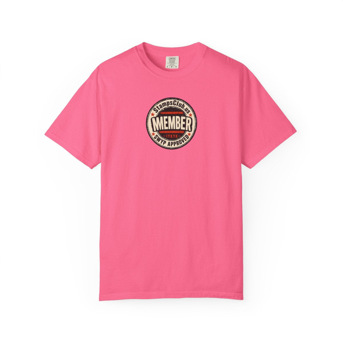 Official Member Stamp Streetwear Tee Crunchberry front mockup