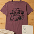 Farmers Market Map Tee Brick product mockup
