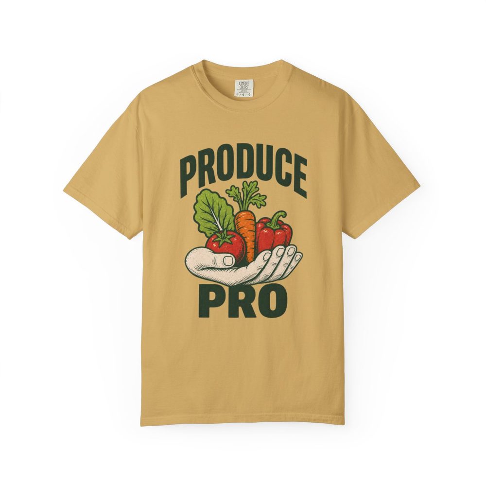 Produce Pro Tee Mustard front mockup