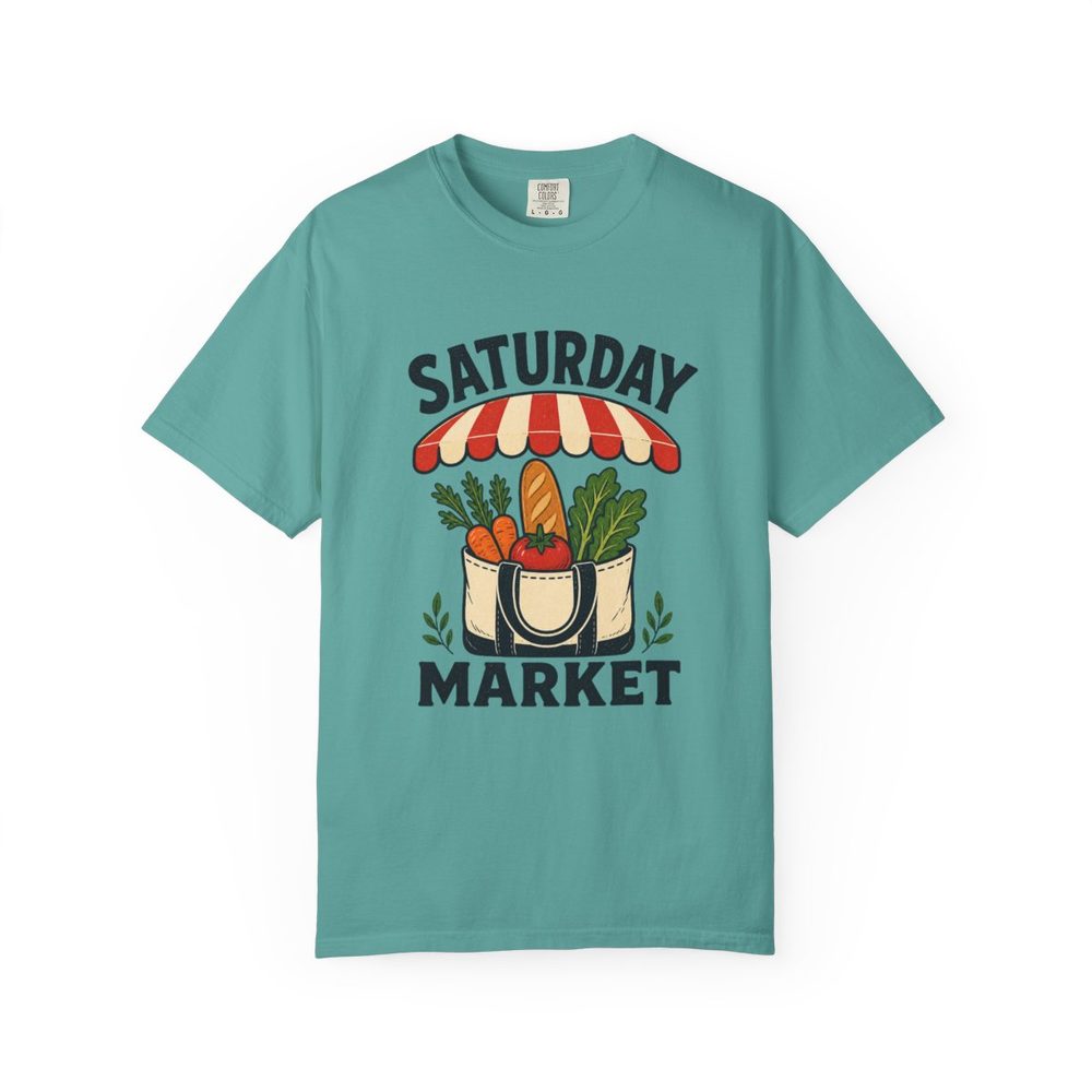 Saturday Market Tee Seafoam front mockup