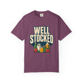 Well Stocked Tee Berry front mockup