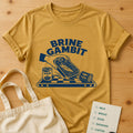 Brine Gambit Chess Tee Mustard product mockup