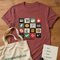 Stamp Sheet Grid Tee Brick product mockup