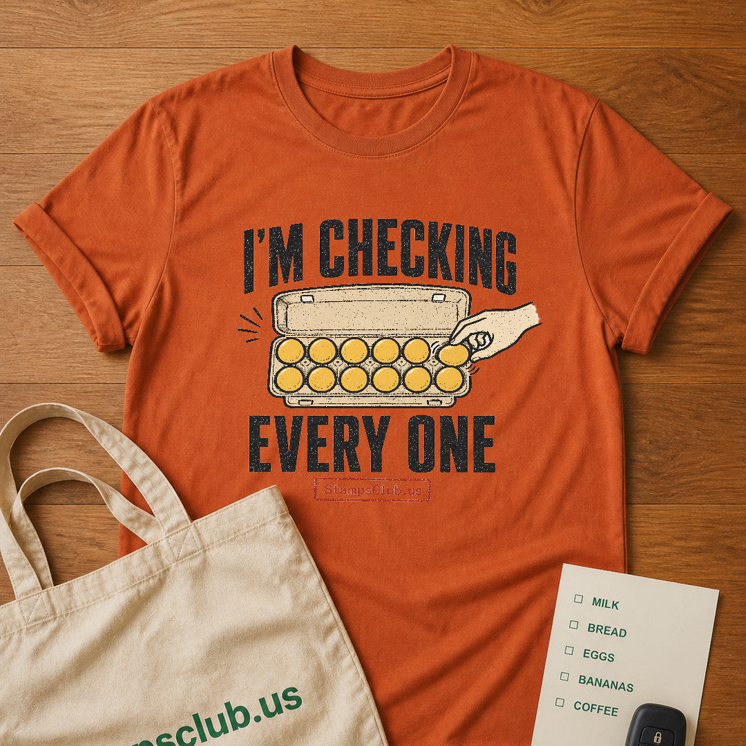 Don't Rush the Dozen Tee Burnt Orange product mockup