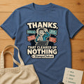 Aisle Twelve Somewhere Tee China Blue product mockup