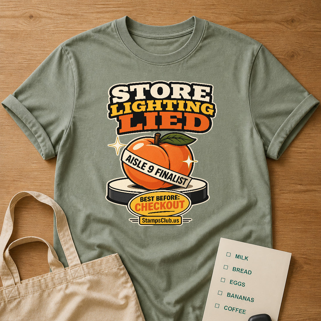Store Lighting Lied Tee Sage product mockup