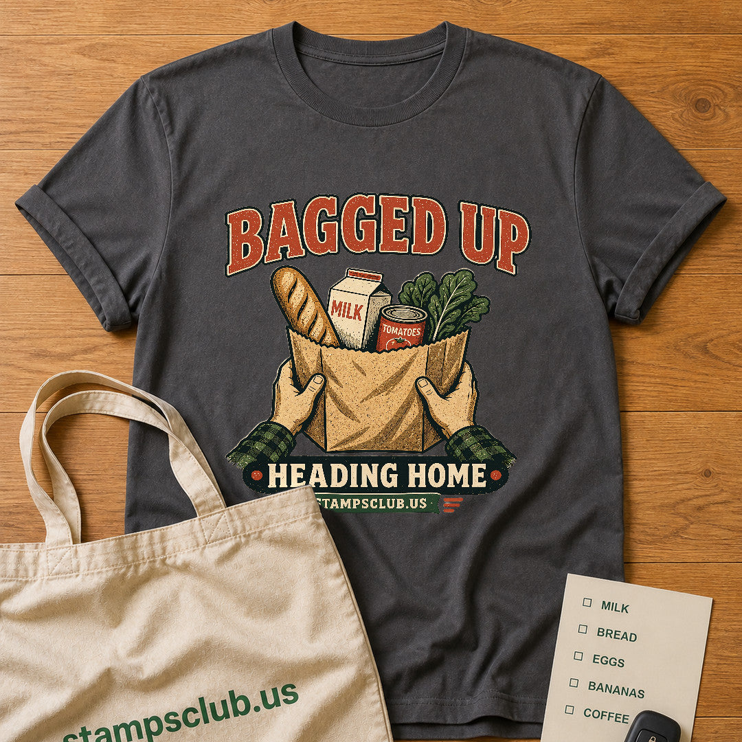 Bag Counter Blessing Tee Graphite product mockup