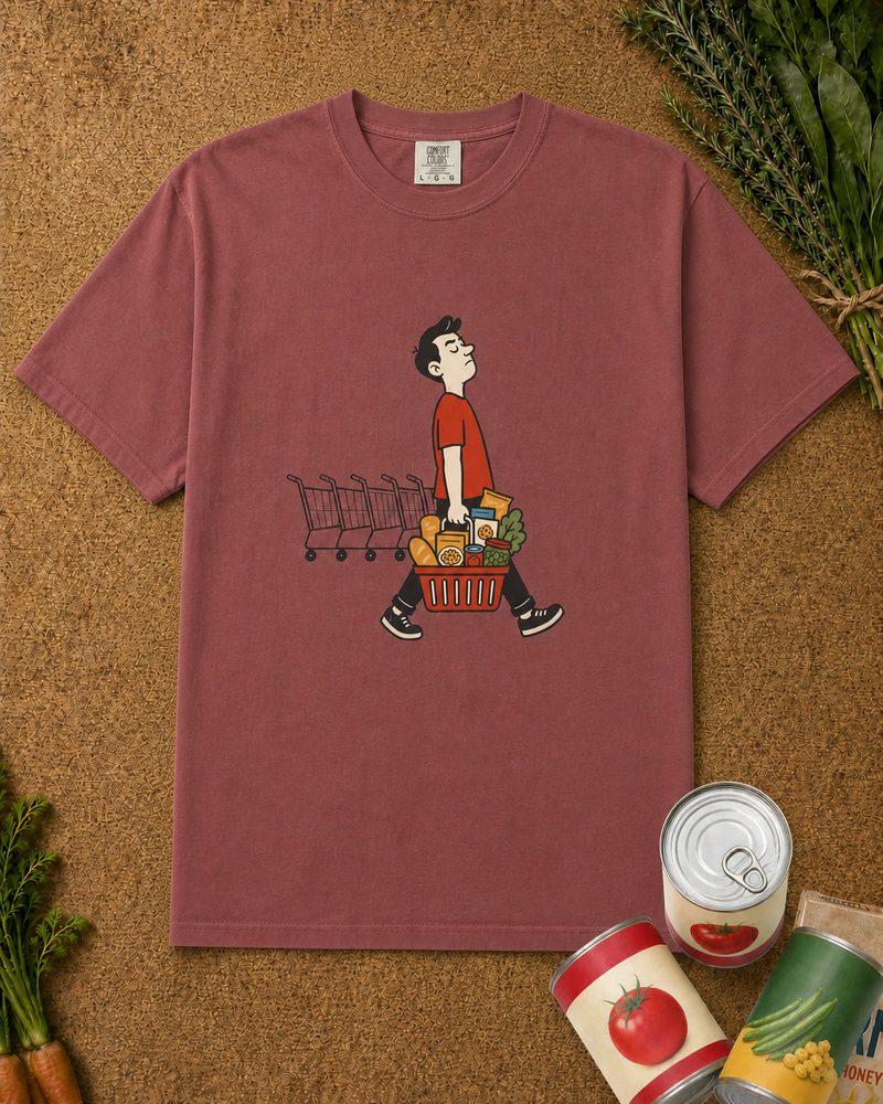Basket Denial Tee Brick in-context mockup