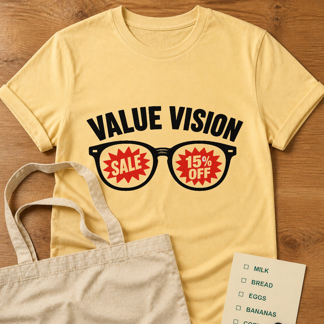 Value Vision Tee Butter product mockup