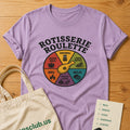 Rotisserie Roulette Tee Orchid product mockup