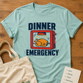 Dinner Emergency Tee Seafoam product mockup