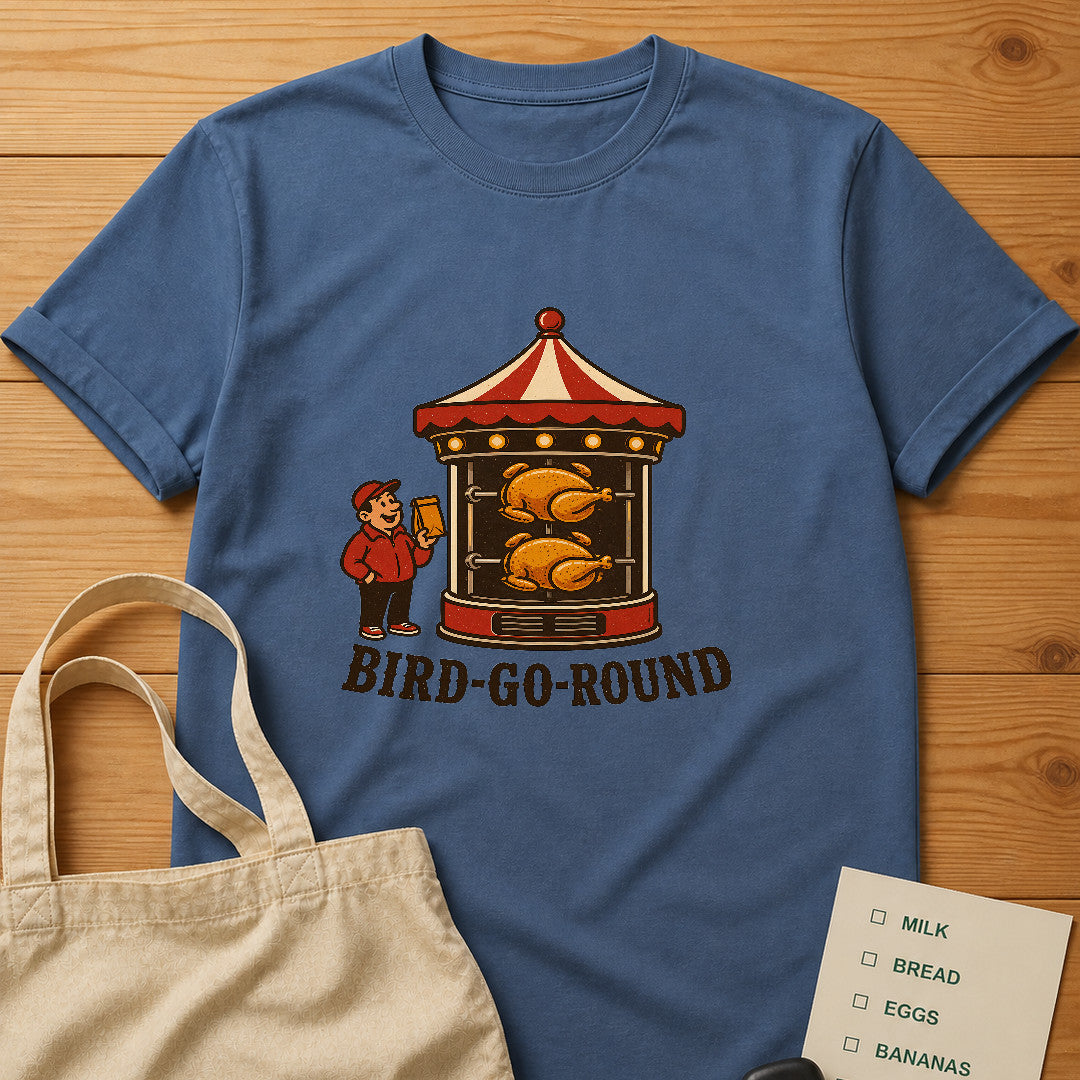 Bird-Go-Round Tee China Blue product mockup