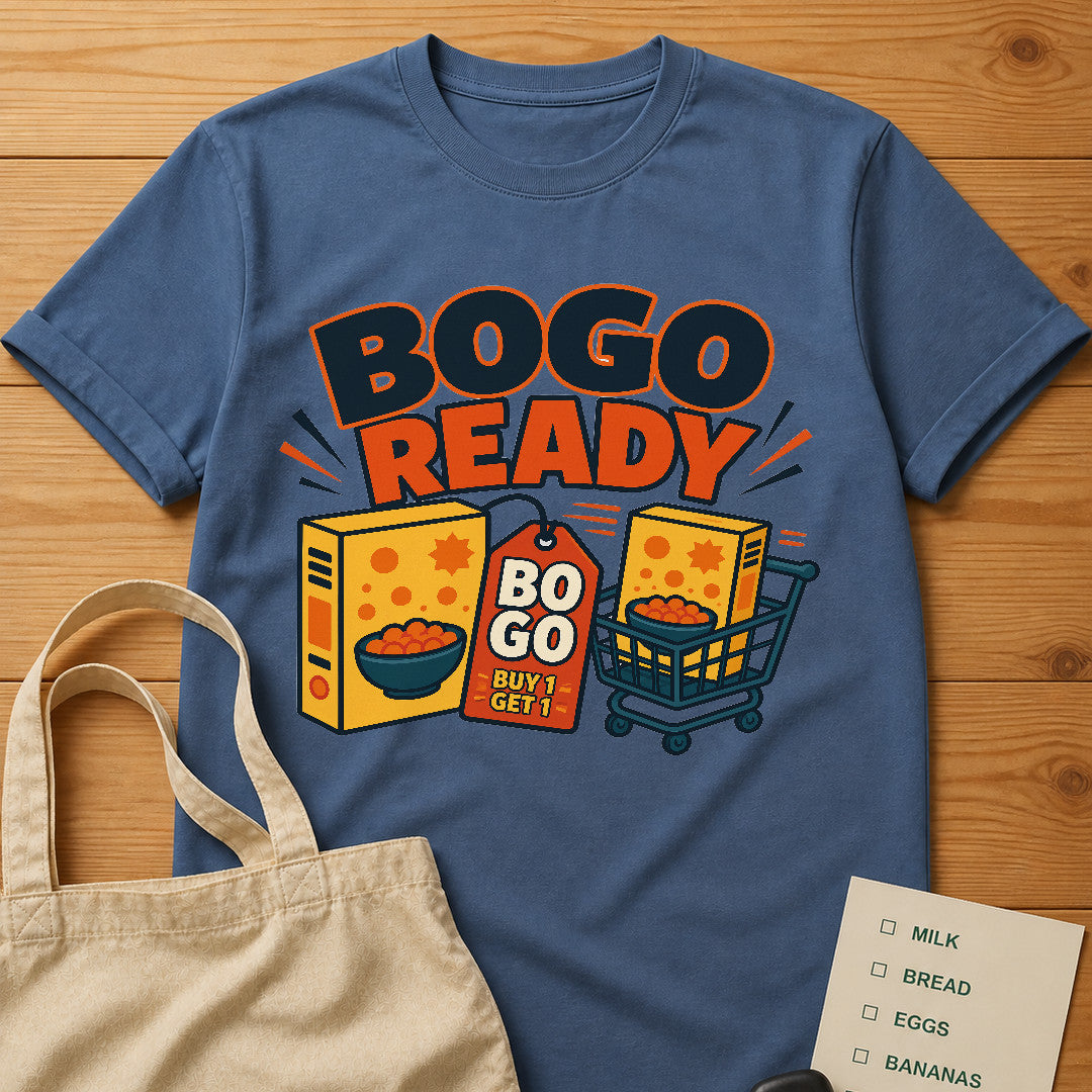 BOGO Ready Tee China Blue product mockup
