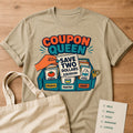 Coupon Queen Organizer Tee Hemp product mockup