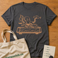 Octopus Fish Counter Tee Graphite product mockup