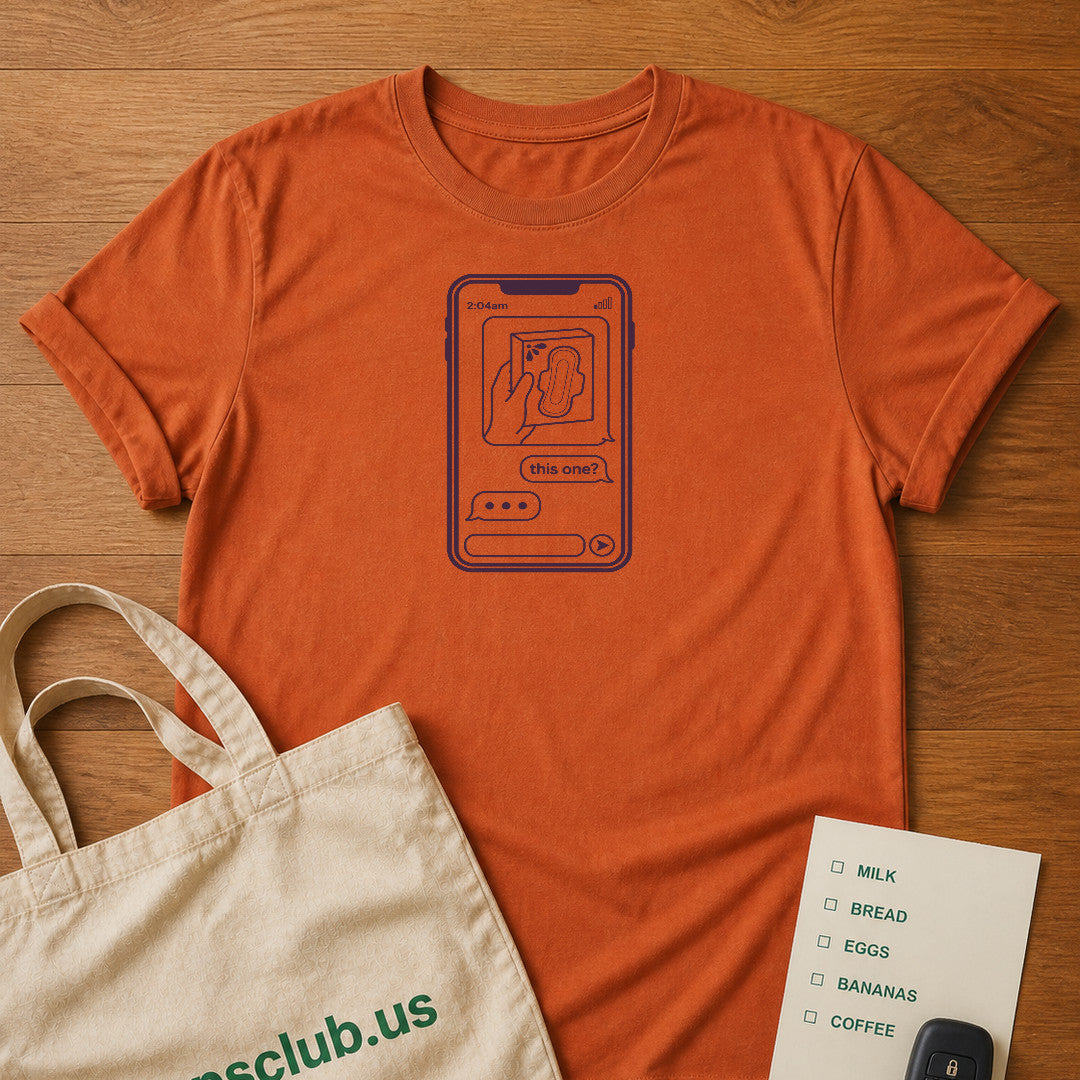 Good Man Text Tee Burnt Orange product mockup