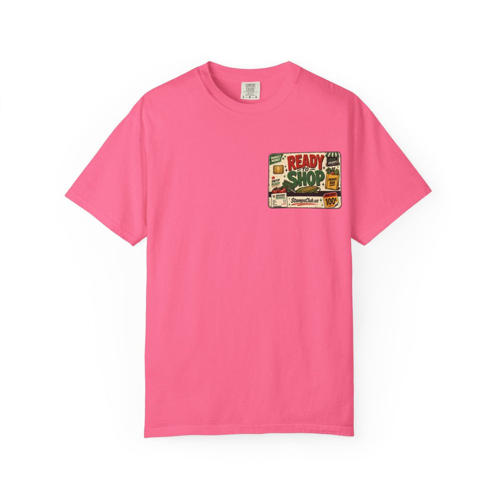 Ready Shop Card FarmersMarket Tee Crunchberry front mockup