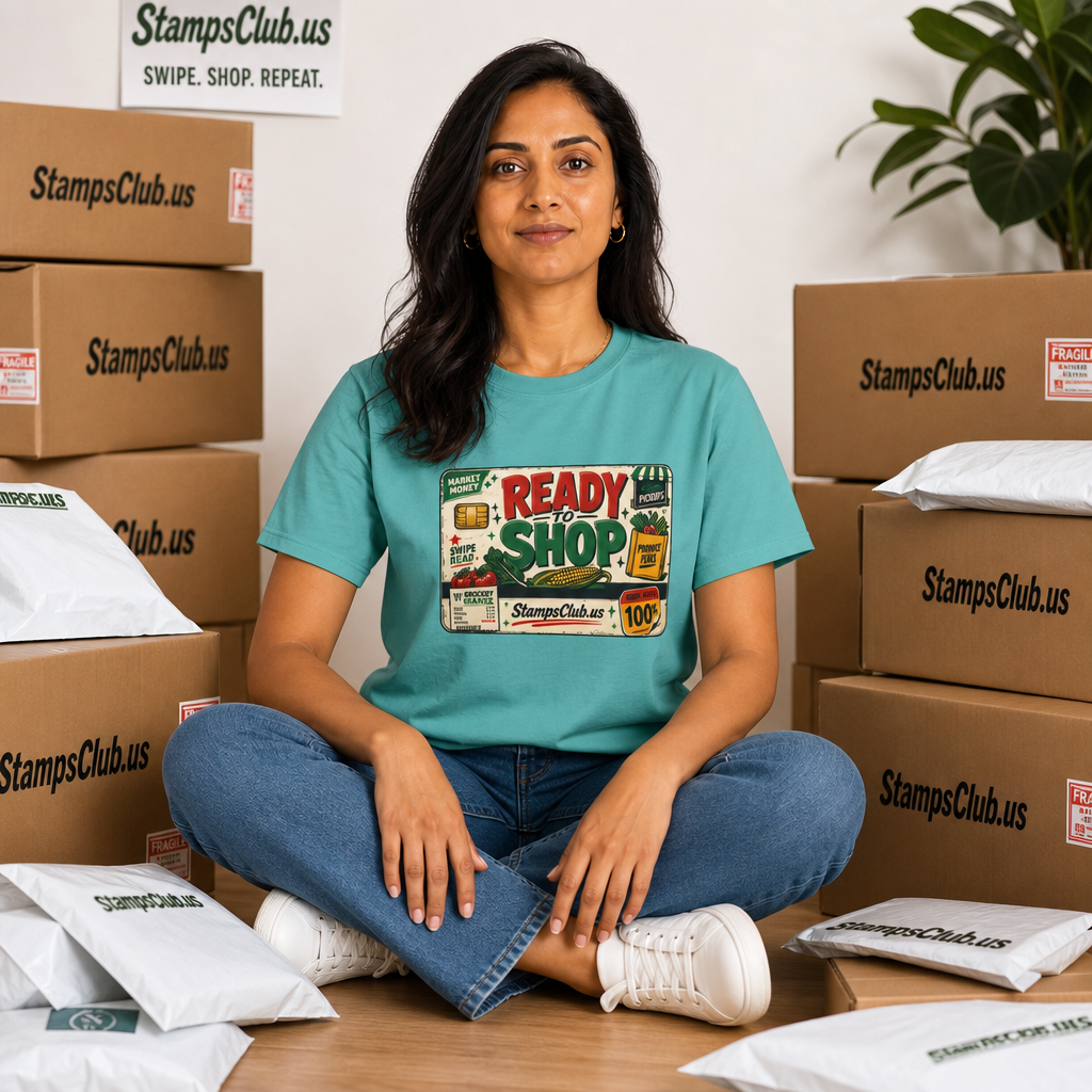 Ready Shop Card FarmersMarket Tee primary mockup