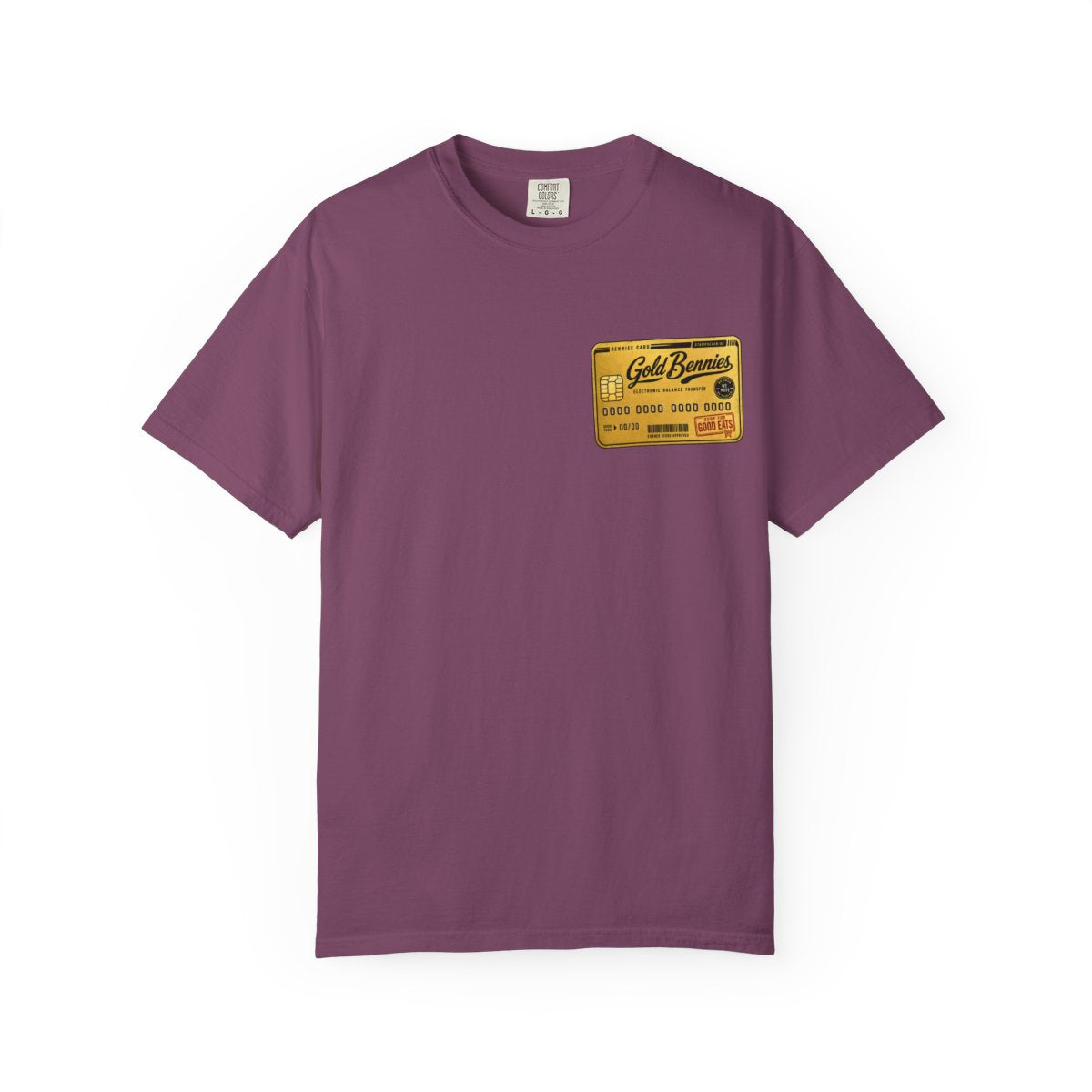 GOLD BENNIES Minimalist Tee Berry front mockup
